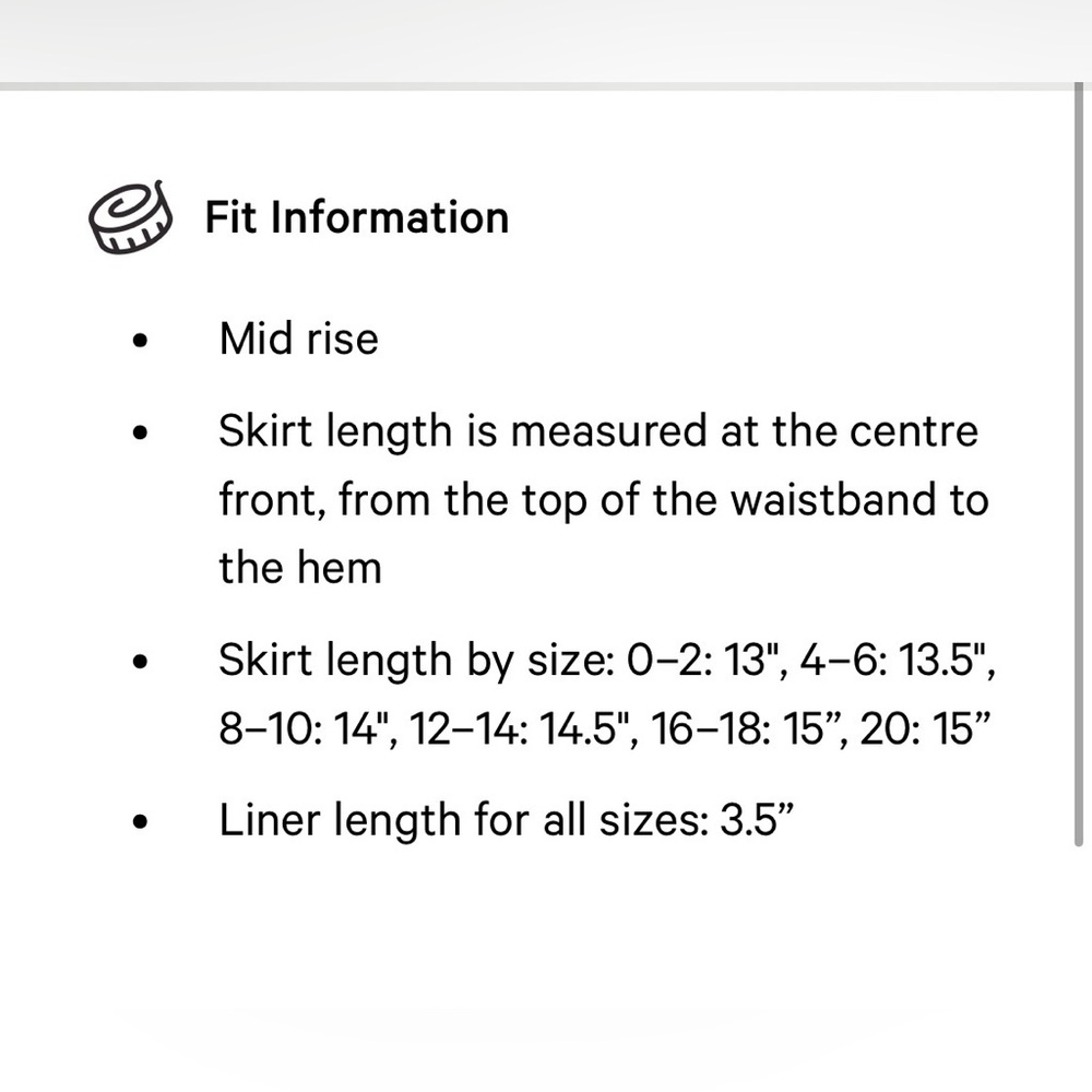 Lululemon Pace Rival Mid-rise Skirt, size 6. - Picture 9 of 10